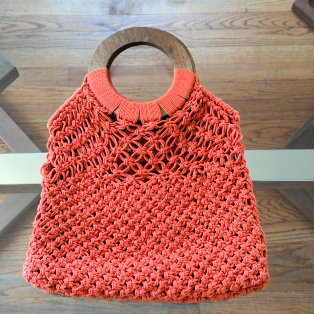 Orange Crochet Purse